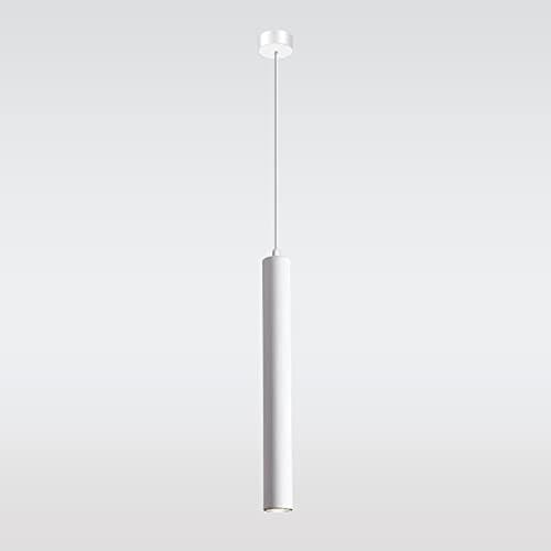 Image of Vecys 1PCS Modern White Cylinder Pendant Light with 3W COB Patch LED Light Long Tube Chandelier φ4*30.5CM for Indoor Kitchen Island Dining Room Shop Bar Counter