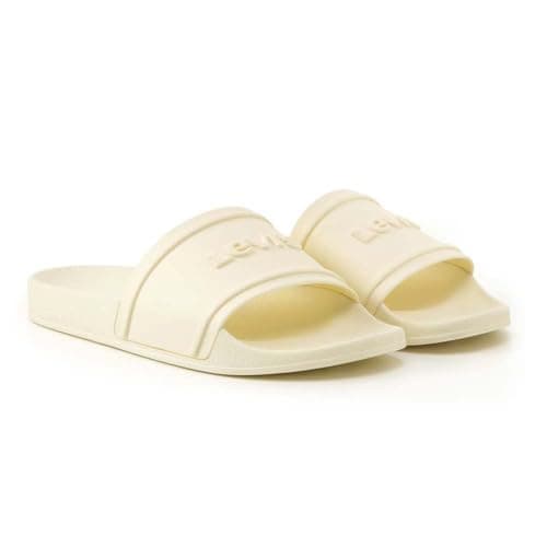 Image of LEVIS FOOTWEAR AND ACCESSORIES Levi's Women's June 3D S Sandals, Off White, 7 UK