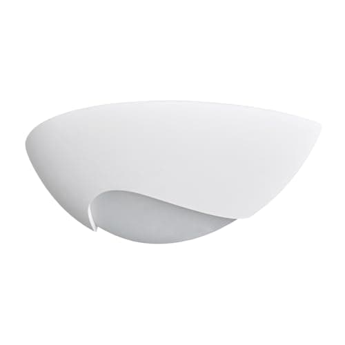 Image of LITECRAFT Wall Light Ceramic Uplighter E14 Fitting with Frosted Diffuser - Ivory