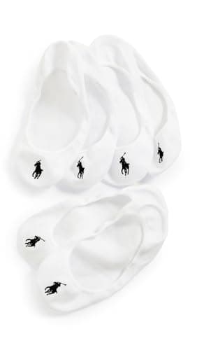 Image of Polo Ralph Lauren Blue Label Women's Socks Ultra Low Liner 3Pairs One Size White