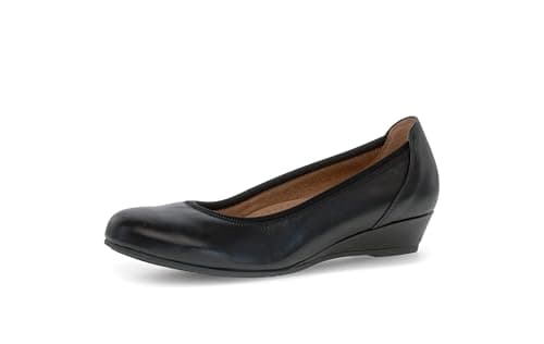 Image of Gabor Women Court Shoes, Ladies Wedges,Wedge Heel,Classic,Elegant,Comfortable,Business Shoe,Office,Black (Schwarz) / 57,38 EU / 5 UK