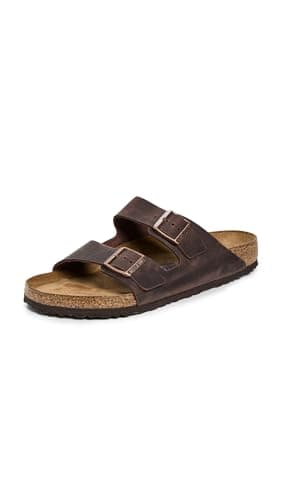 Image of Birkenstock Unisex Arizona Soft Footbed Habana Oiled Leather Soft Footbed Sandals - 41 M EU/10-10.5 B(M) US Women/8-8.5 B(M) US Men