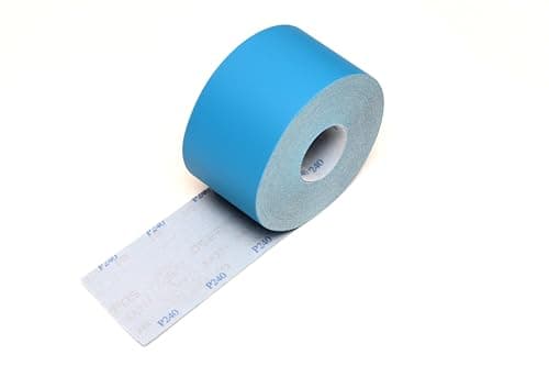 Image of Sandpaper Roll 115mm Hook and Loop Sanding Waterproof Strips Velour Backed 5 Meters /40-2000/ (180)