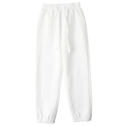 Image of HahaNice Girls' Activewear Trousers Boys Girls' Tracksuit Bottoms Jogging Boys Girls Joggers for Kids Sweatpants Off White 7Y