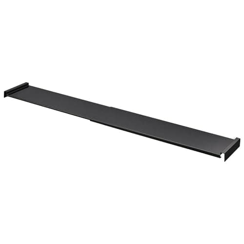 Image of Yamazaki 1732 Tower Extendable Drawer Shelf, Black, Steel, 60~108 x 15 x 3 cm