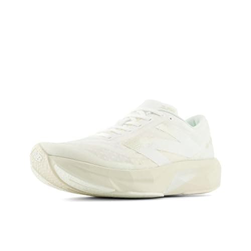 Image of New Balance Men's FuelCell Rebel V4 Running Shoe, White/Linen/Sea Salt, 10 UK Wide