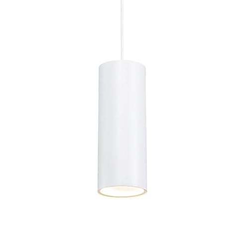 Image of Qazqa - Modern Pendant Lamp I Pendant Light Ceiling White - Tubo- - Design - Suitable for LED GU10 | 1 Light - Aluminium Pendant Light - Suitable for Living Room I Kitchen I
