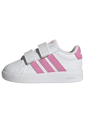 Image of adidas Unisex Baby Grand Court 3.0 Shoes Infants, FTWR White/Bliss Pink/Bliss Pink, 9.5 UK Child