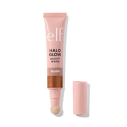 Image of e.l.f. Halo Glow Blush Beauty Wand, liquid wand for radiant, reddened cheeks, squalane, vegan and cruelty-free, magic hour