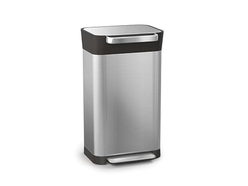 Image of Joseph Joseph Titan 30 Trash Compactor Kitchen Bin, Stainless Steel, 90 L