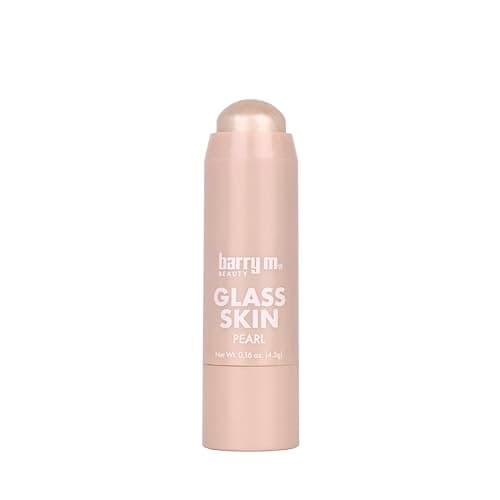 Image of Barry M Glass Skin Highlighter Stick Multi Use Cream Highlighter Glossy Stick for Face Dewy Glow Lightweight Blendable Formula with Vitamin E - Pearl