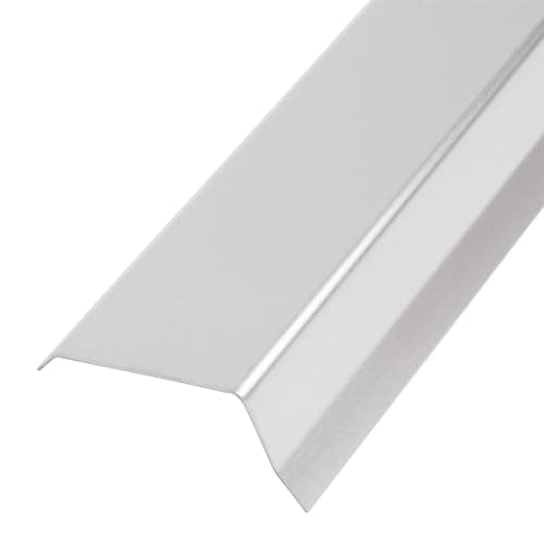 Image of DAPRONA Roof Flashing Gable Flashing 45mm, 2m Silver Roof cladding Aluminium Sheet Suitable for Flat and pitched Roofs