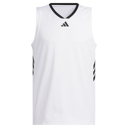Image of adidas Men's Basketball Legends Tank, White/Black, L