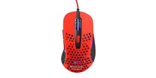 Image of Xtrfy M4 RGB, Ultra-Light Wired Gaming Mouse, Ergonomic Design for Right-Handers, Cutting-Edge Pixart 3389 Sensor, Adjustable RGB Lighting, Kripparrian Red Edition