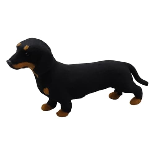 Image of Dachshund Plush Toy Sausage Dog, Soft/Cuddly, Dark Brown, Realistic Puppy Plush, Stuffed Toy Dachshund, Cute/Realistic Design, For Children, Teens, Women, Men, And Dog Lovers Of All Ages