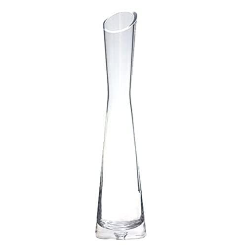 Image of 25cm Height Glass Flower Vase Clear Decorative Bud Vase Single Stem Vases for Home Wedding Christmas Decor