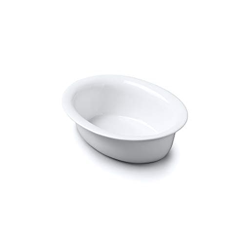 Image of Wm Bartleet & Sons Traditional Porcelain Oval Pie Crust Dish, White