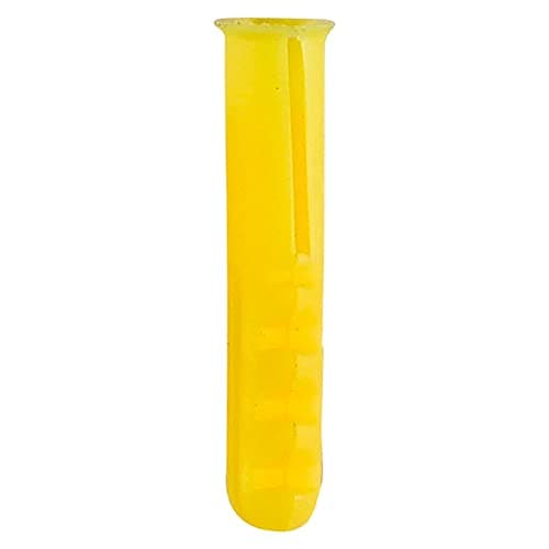 Image of Bolt Base No 4-6/3-3.5mm Yellow Wall Plugs Brick Stone Concrete Expansion Plug (5 Pack)