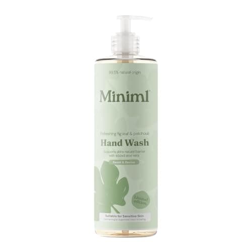 Image of Miniml Natural Hand Wash Fig Leaf & Patchouli 400ml - Vegan & Cruelty Free Liquid Soap for Sensitive Skin, Moisturising & Gentle Everyday Hand Cleansing