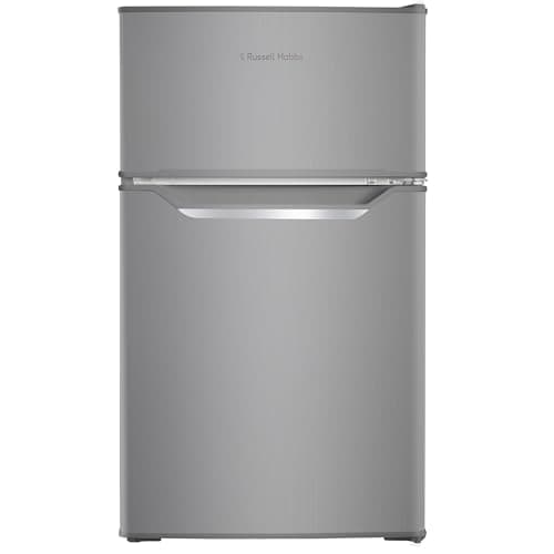 Image of Russell Hobbs Undercounter Fridge Freezer 48cm Wide 85 Litre Total Capacity 61L/24L, LED Light, Adjustable Thermostat & Feet, Stainless Steel 2 Year Guarantee, RH85UCFF482E1SS