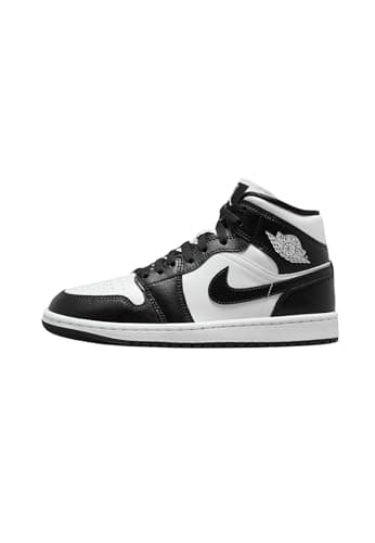 Image of Nike WMNS AIR JORDAN 1 MID, Women’s Basketball Shoe, Black Black White, 6 UK (40 EU)