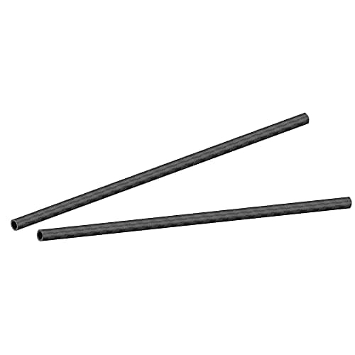 Image of sourcing map Carbon Fiber Round Tube 6mm x 4mm x 200mm 3K Roll Wrapped Matt Surface for RC Airplane Quadcopter 2Pcs