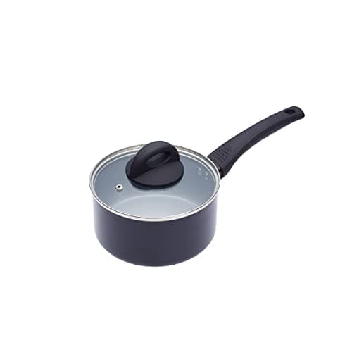 Image of MasterClass Induction-Safe Non-Stick Ceramic Eco Saucepan Tin with PTFE, PFOA and BPA Free Non Stick, 16 cm (6.5"), Black