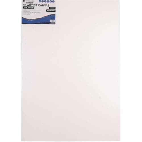 Image of Wilko Cotton Deep Edge Artist Canvas, 70 x 100 cm, Triple Primed, Acid-Free Cotton, for Oil and Acrylic Paints, Back Stapled