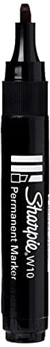 Image of Sharpie W10 chisel tip black ink permanent marker x 1 single pen