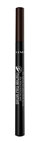 Image of Rimmel London Brow Pro Micro 24HR Precision-Stroke Pen, Microfilling Felt Tip, Dark Brown, 1 ml