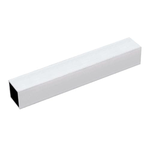 Image of sourcing map 6063 Square Aluminum Tube, 32mm x 32mm x 2mm Wall Thickness 204mm/8 Aluminum Industrial Straight Tube, Seamless Metal Tubing for Construction DIY Home Furniture