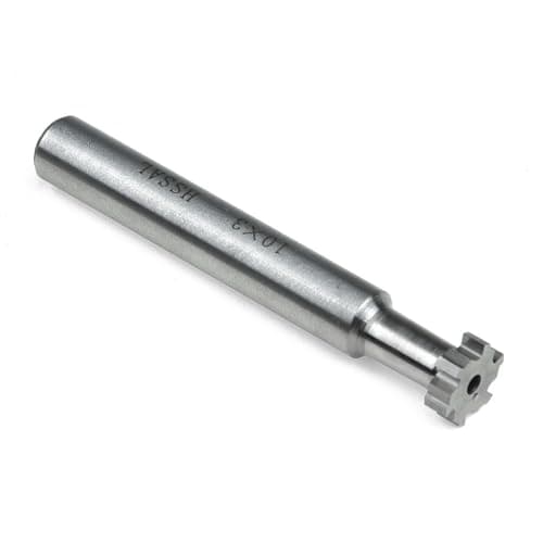 Image of EaseSunny HSS T-Slot End Mill, 10mm Cutting Diameter, 3mm Slot Width, 6 Flute Straight Shank for Steel Aluminum Copper Iron Milling