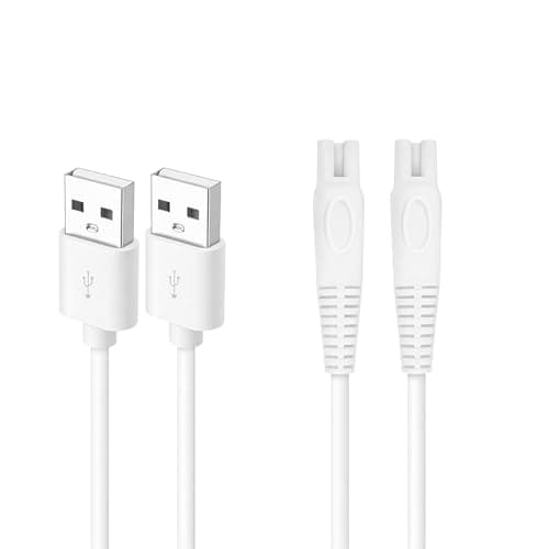 Image of AZJCKEW USB Charger Cord Compatible with Finishing Touch Flawless Legs Shaver – 5V USB Power Cable for Women’s Electric Trimmer, 2-Pack (NOT for Flawless Body Razor and Flawless Nu Razor)