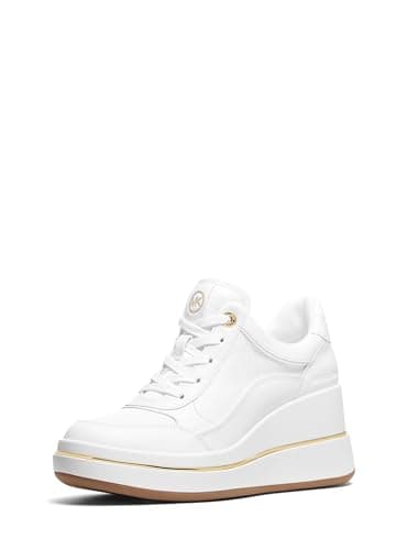 Image of Michael Kors Hayes Wedge Trainer Sneaker Optic White