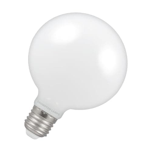 Image of Crompton Lamps LED G95 Globe 7W E27 Screw Bulb | Large Screw Light Bulbs 95mm | 60W Warm White Equivalent | Dimmable Light Bulb | Energy-Saving Bulbs for Ceiling Lights