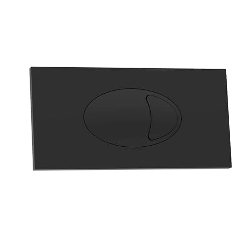 Image of FLODE Rectangle Push Button Flush Plate – Black Dual Flush Toilet Button – Concealed Cistern Flush Plate – Modern Bathroom Accessory
