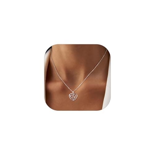 Image of PROSILVER Sterling Silver Necklace for Women - Heart Celtic Knot Pendant with Adjustable Chain S925 Celtic Infinity Love Jewelry with Gift Box