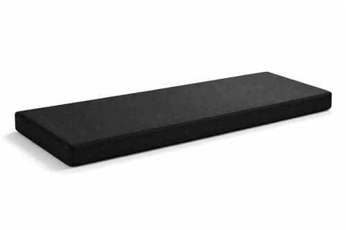 Image of DREAMLAYER 3 Seater Booster Cushion – Orthopaedic Firm Foam Bench Seat Pad for Sofa, Garden Furniture, Dining Bench & Window Seat – Soft Polyester Washable Cover (Chocolate Brown, 150 x 50 x 7.5cm)