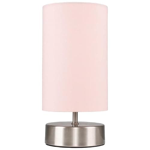 Image of MiniSun | Modern Chrome Touch Table Lamp with Pink Light Shade | Table Lamps, Home Décor & Improvement Essential