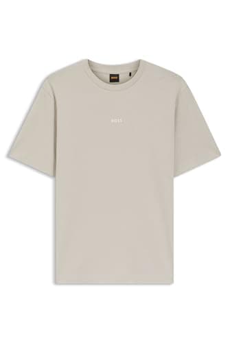 Image of BOSS Mens Oversized T-Shirt Short Sleeve Lifestyle Cotton Grey 070 M