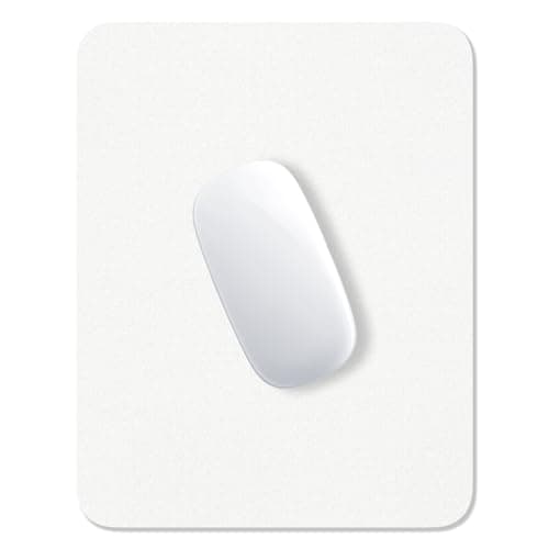 Image of Hsurbtra Mouse Pad, Premium-Textured Square Mousepad 7 x 9 Inch, Thick 3 mm Anti-Slip Waterproof Rubber Pretty Cute Computer Mat for Office Gaming Laptop Women Kids Ivory White