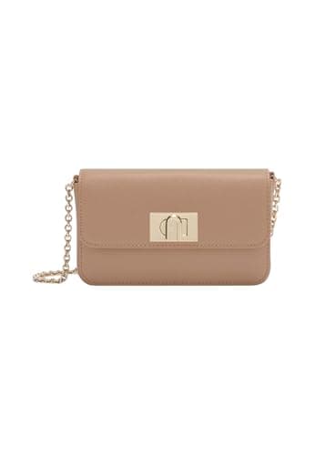 Image of Furla Leather cross body bag evening bag 1927 Mini Crossbody Bag Greige taupe
