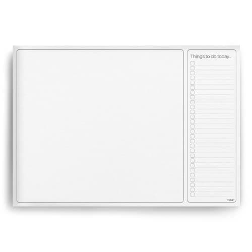 Image of A3 Desk Pad with to Do List - 50 Sheets - 100gsm Premium Paper, glued and Mounted on Strong Cardboard Back (Charcoal)