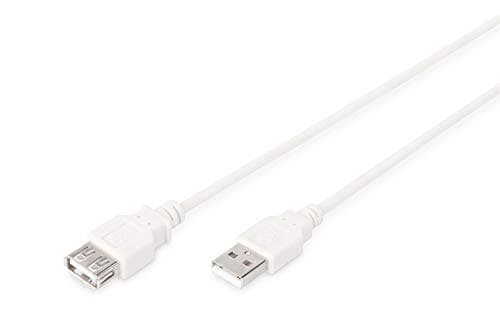 Image of DIGITUS 1.8m Length USB 2.0 A Male - A Female Extension Cable - Beige