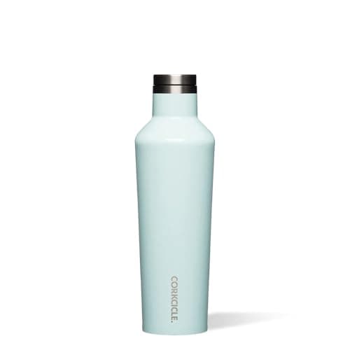 Image of Corkcicle Canteen - Triple Insulated Stainless Steel Water Bottle with Straw - Keeps Cold for 25+ Hours and Hot for 12 Hours - Leakproof, Reusable, BPA-Free, Dishwasher Safe - Powder Blue, 475ml/16oz