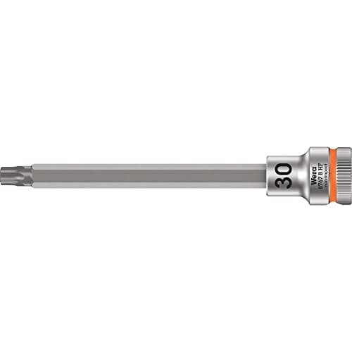 Image of Wera 05003067001 8767 B Holding Function Torx Zyklop Bit-Socket, Bright Orange, 3/8-Inch, TX 30 x 107 mm