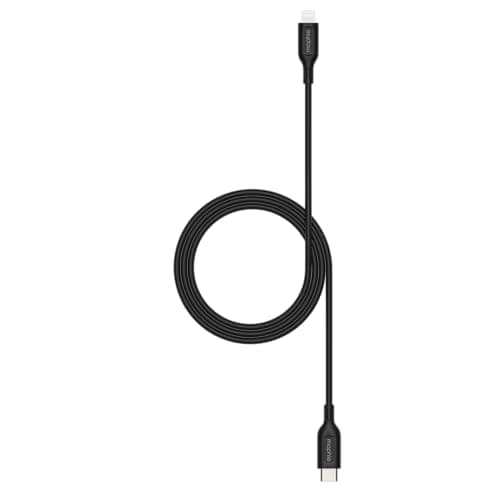 Image of ZAGG mophie Essentials Lightning to USB-C Fast Charger and Data Transfer Cable, PVC, Long-Lasting, Heavy-Duty, 60W, 1m, Black