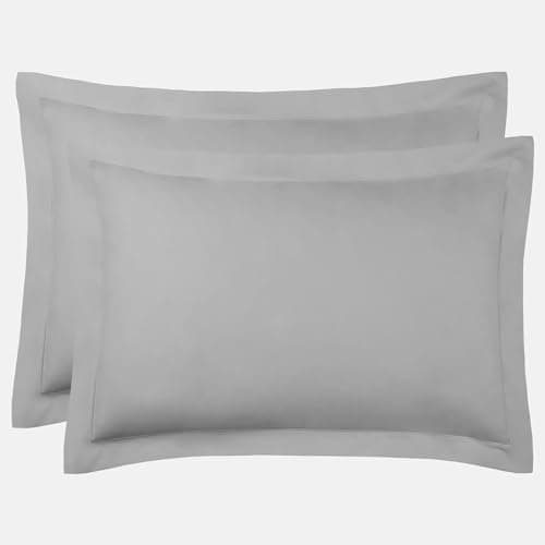 Image of Reliance Bedding Oxford Pillowcases 2 Pack – 400 Thread Count 100% Egyptian Cotton, Luxury Ultra-Soft & Breathable Pillow Covers, Machine Washable