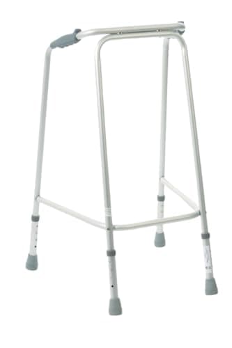 Image of Walking Frame Ultra Narrow, Lightweight Aluminium, Height Adjustable (No Wheels), Ergonomic Hand Grips, Non-Slip Ferrules S63209.M - Medium