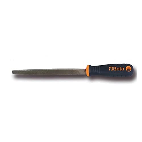Image of Beta 17190054 Model 1719Bm A/T Three Square Second Cut File, Plastic Handles, 8"/200mm